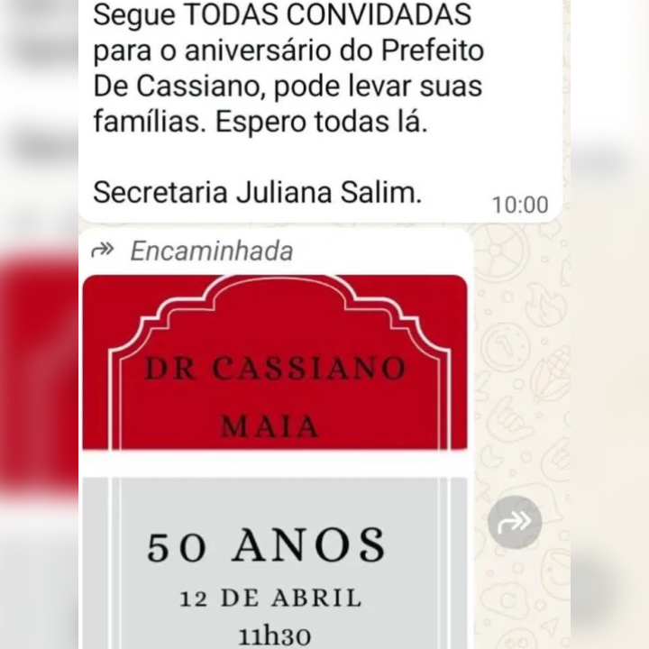 Prefeito é alvo de críticas por suposto uso da máquina pública em evento pessoal